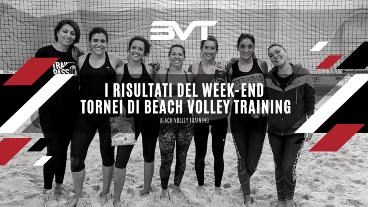 I risultati del Week-end nei tornei di beach volley training