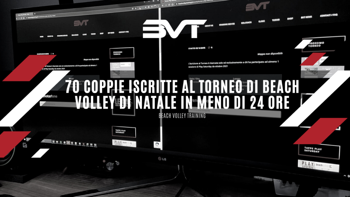 70 coppie iscritte al torneo di Beach Volley di Natale in meno di 24 ore