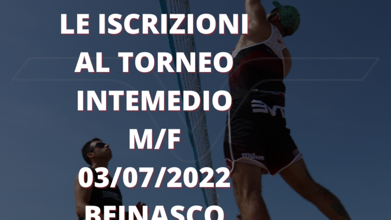 Aperte le iscrizioni al Beach Volley Intermedio – Beinasco – 03/07/2022